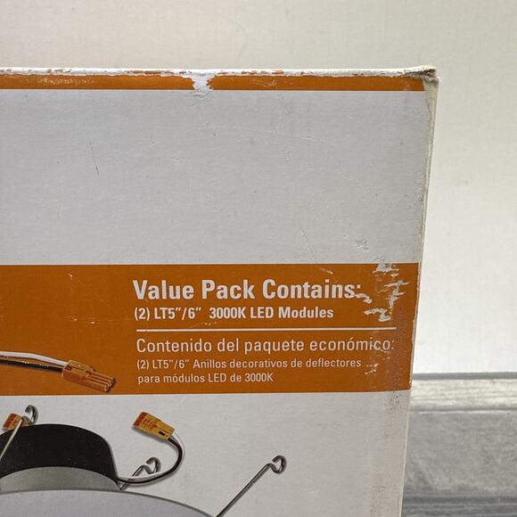 Halo Lighting LT560WH6930R 5-in or 6-in 600 lumens Recessed LED Baffle-Lot of 4 - Picture 5 of 12